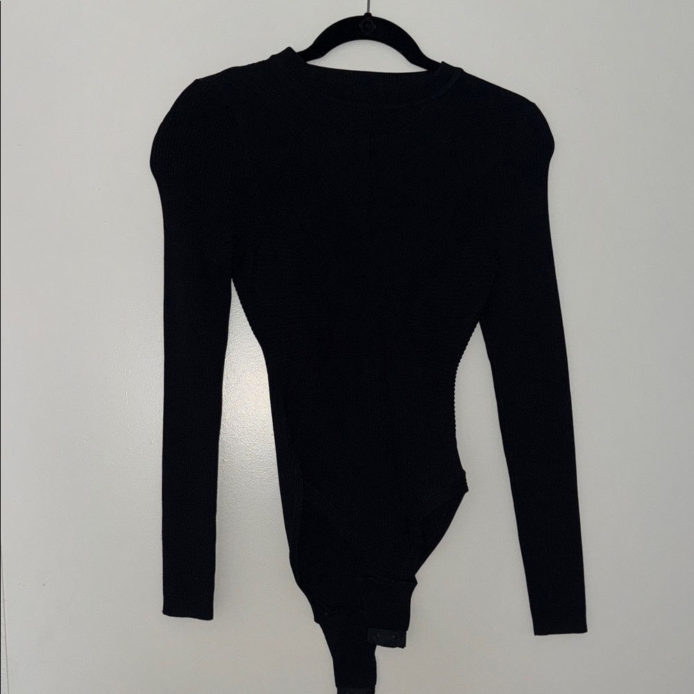 Zara Black Long Sleeve Bodysuit